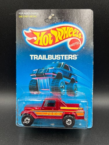 Hot Wheels Jeep Scrambler Red Blackwalls Unpunched Creasing Decent Shape - Picture 1 of 3