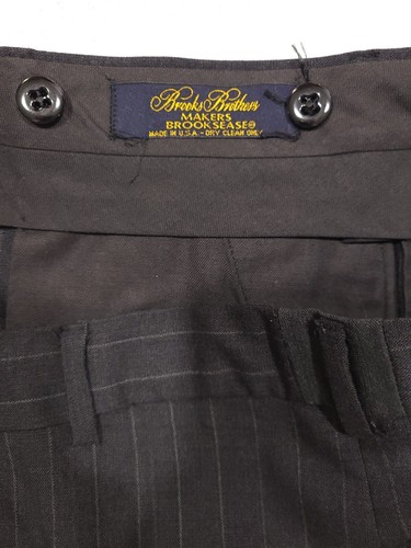 Brooks Brothers Brooksease Gray Pin Stripe Suit 40R 37x26 Pants Vintage USA #487 - Picture 13 of 24