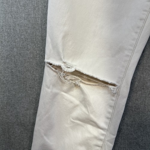 Cabi Women's Denim Mid Rise Slim Boyfriend Jeans Size 8 Ivory Cream Distressed - Bild 8 von 14