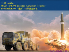 Trumpeter 63527 1/35 M1001 w/M790 Erector Lanucher Trailer Model