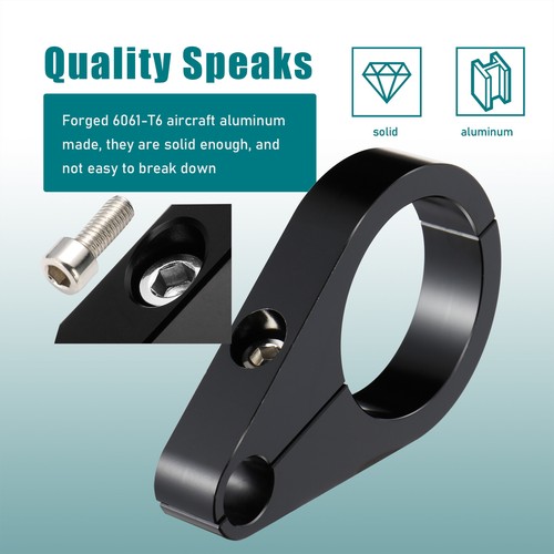 1-3/8" Clutch Throttle Cable Brake Line Clamp for Harley Handlebar / Frame - Picture 3 of 7