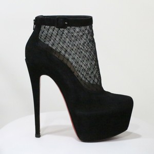 louboutin black suede booties