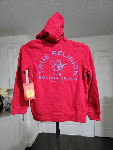 True Religion Kids Size 6 Sweater Hoodie Red The Buddha Brand. New With Tag - Picture 4 of 5