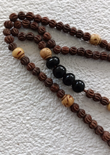 Antique old rare rosary third with beads bone wood holy sacred wood - Picture 5 of 9