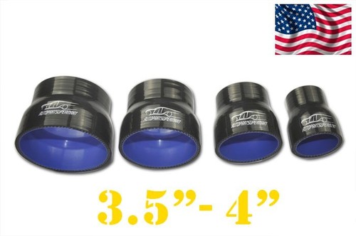 Silicone Straight Reducer Coupler Hose 89mm - 102mm / 3.5" - 4" (4-ply) Blue - Picture 2 of 7