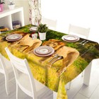 Gentle Lazy Lion 3D Tablecloth Table cover Cloth Rectangle Wedding Party Banquet