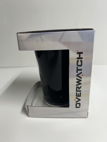 Overwatch Chrome Silver Logo Size 16 oz Glass NIB Sealed - Picture 4 of 7