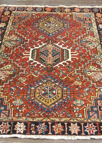 Antiker Karaja Heriz Teppich, 3 Fuß 5 Zoll x 4 Fuß 2 Zoll Tribal, #16085 - Bild 7 von 10