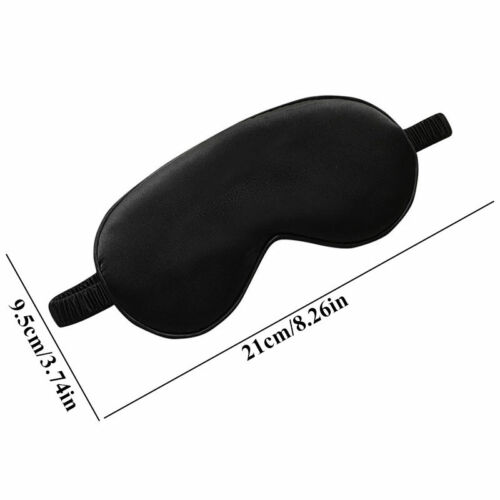 Silk travel Sleep Eye Mask Cover Padded Blindfold Soft Silky Relax Comfortable - Picture 6 of 38