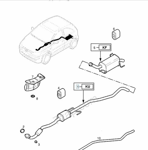 Silenciador Tubo Gas De Tubo de Escape Delantero OPEL Corsa C - 24404299 - Imagen 5 de 5