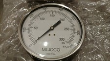 Miljoco Altitude Pressure Gauge 0 to 300 PSI, 0 to 690 Feet H2O 4-1/2" Dial 