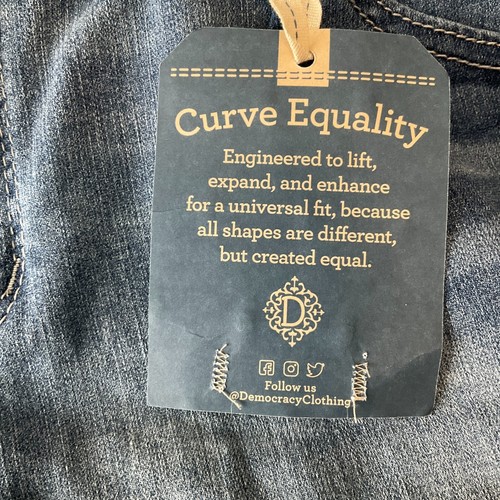 Democracy Denim Jeans Ab Solution Ankle Skimmer Womens Size 14W Blue Stretch - Picture 5 of 19