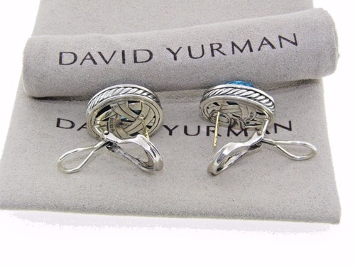 DAVID YURMAN BLAUTOPAS DIAMANT CERISE OHRRINGE - Bild 12 von 12