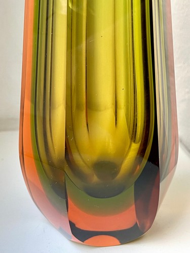 28 cm rare Design Vase Erich Jachmann for WMF Germany Top True Vintage Sommerso - Picture 12 of 14