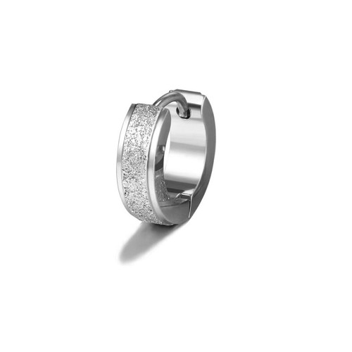 9mm Stainless Steel Ring Hoop Clip Punk Stud Huggie Piercing Earrings Unisex - Picture 18 of 19