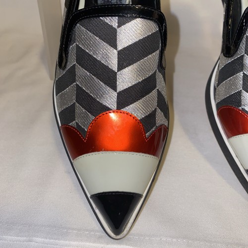 Nicholas Kirkwood Multicolor Patent Leather & Fabric Pointed Toe Slip On Sneaker - Picture 2 of 14