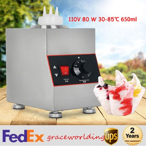 650ml Electric Sauce Warmer Countertop Nacho Cheese Jam Dispenser 80 W 30-85℃