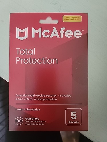 McAfee Total Protection 5 Devices 1 Year Subscription PC Mac Andoid By Post - 第 1/1 張圖片