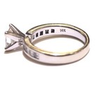 GIA 14k white gold 1.50ct princess diamond engagement ring 4.4g F SI2 estate — photo 6