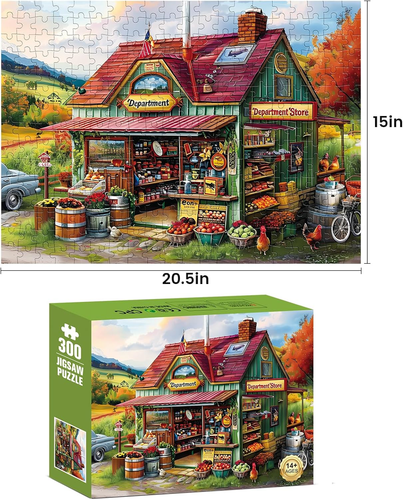 300 Piece Jigsaw Puzzle for Adults Large Piece Shop Puzzle Recycled Cardboard Pa - Picture 2 of 12