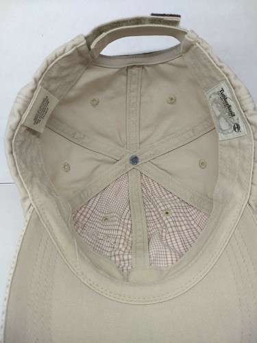 Timberland Adult Dad Cap Hat Khaki/Beige/Tan 73 Adjustable Hook Loop Back - Picture 12 of 12
