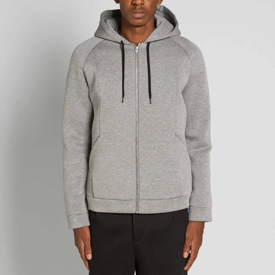 Nueva chaqueta con capucha T by Alexander Wang gris jaspeado cremallera frontal talla S $495 Foto 2 de 4