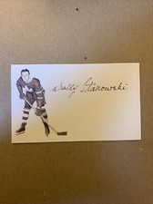 Wally Stanowski Autograph 3x5 Index Card 