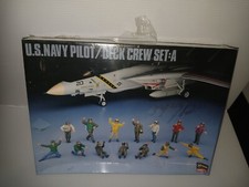 Hasegawa X48-6 1/48 U.S. NAVY PILOT DECK CREW SET A F/S Model Kit Sealed