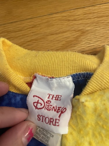 Vintage 4T Fleece Rubber Footed Disney Store Mickey Mouse Pajamas Color Block - 第 12/13 張圖片