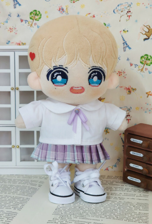 Plush 20cm Doll Clothes Clothing Uniform Sailor Pleated