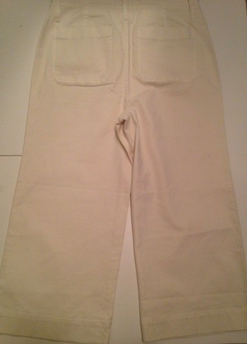 NEW Madewell Emmett Wide-Leg Crop Pants Women's Size 29 or 33 Ivory Button Front - Picture 10 of 17