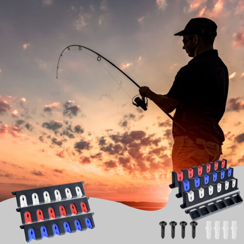 Fishing Rod Rack Vertical Holder Horizontal Wall Mount Boat Pole Stand Storage - Picture 4 of 18