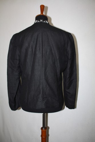 Coldwater Creek Black Open Jacket Sz 10 Lightweight Linen Blend Embroidered - Picture 5 of 6