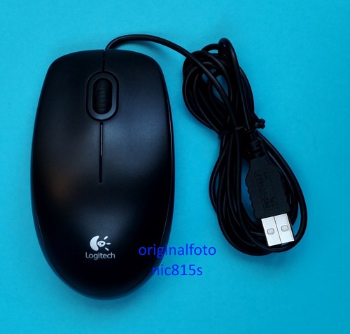 Logitech B100 Maus USB Optisch, schwarz, Computer PC Business Mouse - Bild 1 von 2