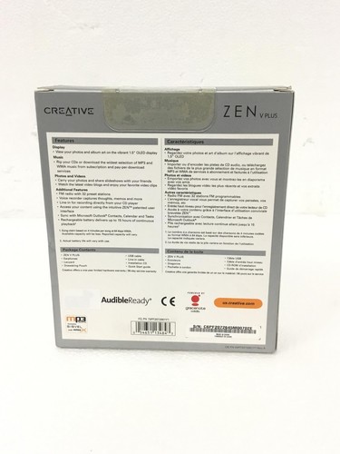 NUOVO Creative ZEN V Plus 4 GB lettore MP3 multimediale digitale - nero, SPEDIZIONE GRATUITA - Foto 3 di 14