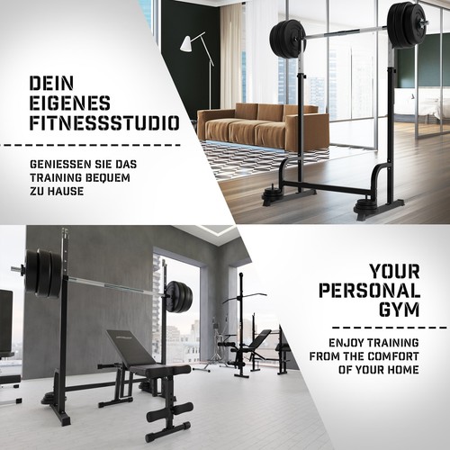 Physionics® Langhantelständer Langhantelablage Hantelständer Squat Rack - Bild 5 von 12