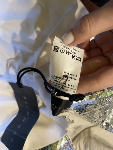 Richmond "X" woman dress_42 (IT) (M/L))_white With Silver Sequins_silk_luxury - Picture 6 of 6