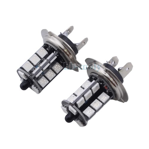 2x LED Remote Control 5050 RGB Color Changing Car H7 27SMD Head Fog Lights Bulbs - Picture 5 of 12