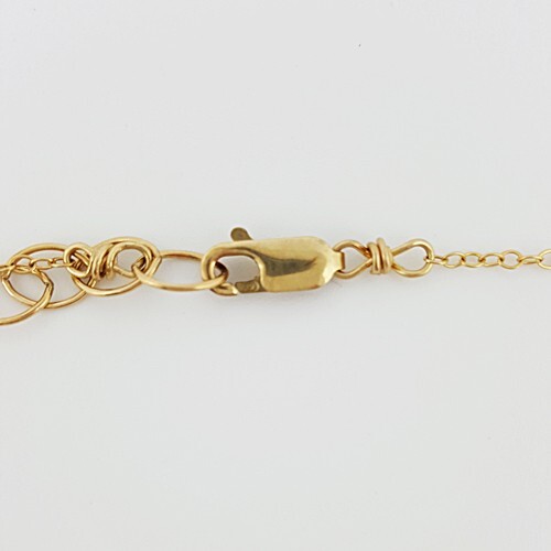 DEB GUYOT 1/20 14k G.F Clear Herkimer Quartz Station Beaded Chain Necklace 18 in - Picture 4 of 6