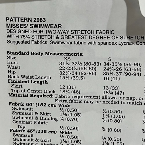 Kwik Sew 2963 Swimwear Bandeau Bikini, Tank Top and Skirt Sewing Pattern Cut OOP - Picture 6 of 10