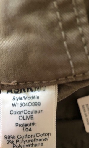 NWT ASKK NY Good Times Pant in Olive Green 26 Anthropologie Women - Picture 4 of 6