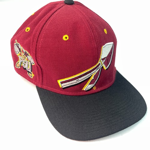Vintage FSU Hat Fitted 7 1/2 Wool Spear Florida State University NCAA Cap 90s - Picture 2 of 14