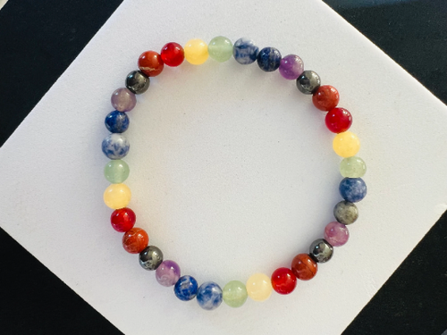 7 Chakra Bracelets Crystal Jewellery spiritual anxiety Healing beaded bracelet - Picture 5 of 12