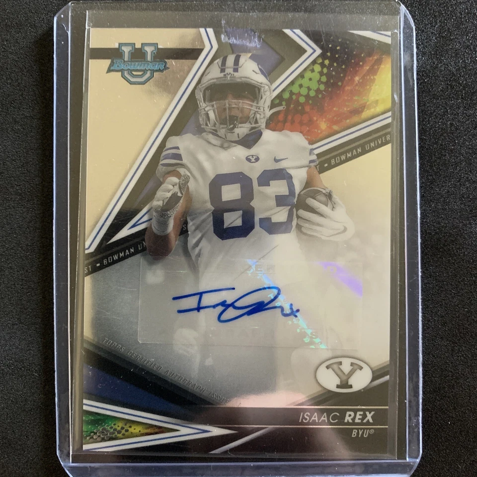 ISAAC REX 2022/23 Bowman's Best University Rookie RC AUTO SP BYU NICE! - Image 3 of 3