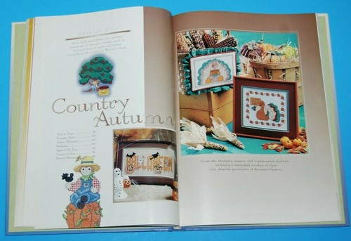 Lot 4 Country Charm Christmas Houses Linens Counted Pattern Cross Stitch Books - Picture 3 of 10