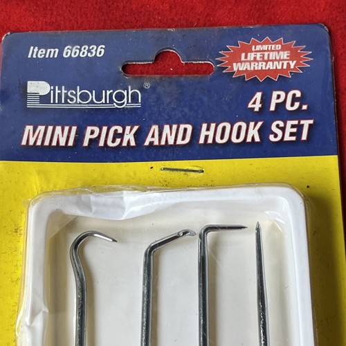 PITTSBURGH 4-TEILIGES MINI PICK & HOOK SET - NEU (t29) - Bild 2 von 4
