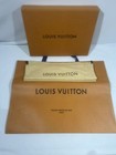 Authentic Louis Vuitton Gold/Orange Gift Box Packaging Shopping Bag & Dust Bag