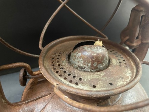 Old Feuerhand No.260 Hurricane Iron Kerosene Lamp Lantern With Globe, Germany - Bild 21 von 24