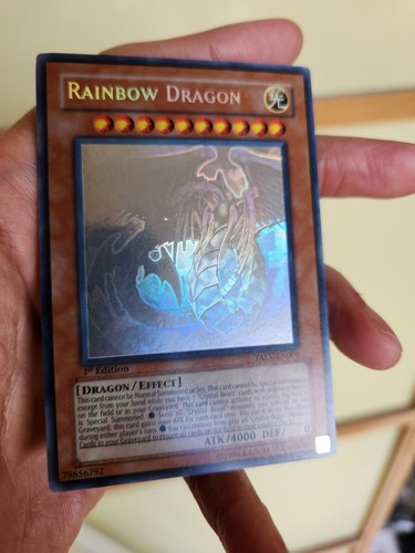 Yugioh Rainbow Dragon TAEV-EN006 Ghost Rare 1st Edition NM Good PSA Canidate - Picture 8 of 24
