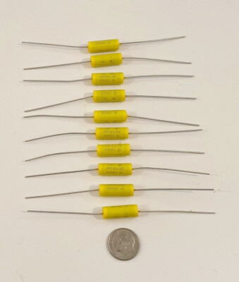 Mallory 150 series .047 µF  630 volt capacitors set of 10 NEW!